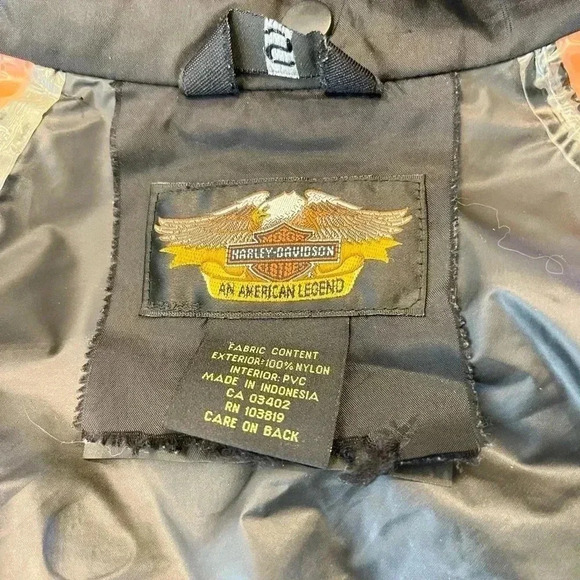 Vintage Harley Davidson | Hooded Rain Jacket | Taped Seams | Men’s Small - Picture 9 of 9